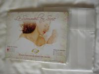 Satin de soie blanc, jacquard à rayures