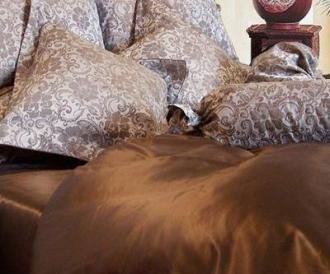 Linge de maison en satin de soie jacquard